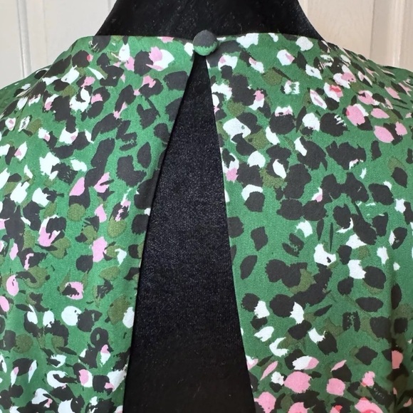 Topshop Dress Size 8 Pink Green Cutout Back Party Girly Wedding Guest Pretty EUC - Picture 7 of 10